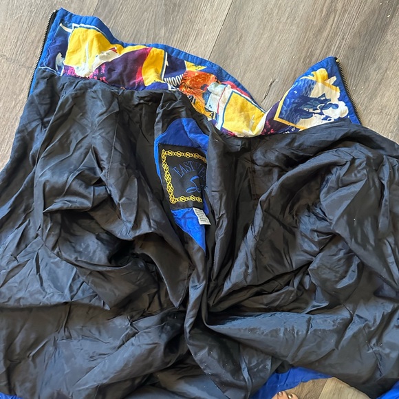 East west Silk Vintage 80s 90s Windbreaker Shell Apres Ski Snowboard Coat Jacket - Picture 13 of 13